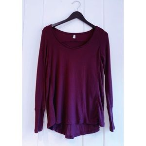 Purple long sleeve thermal top